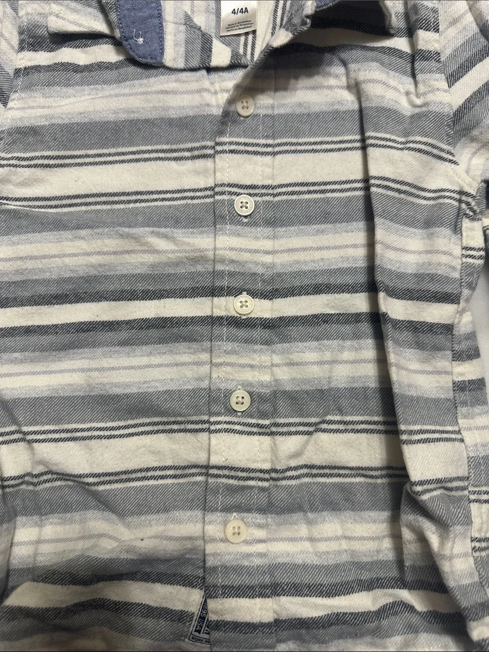 OshKosh B'gosh Striped Blue & White Button-Down Shirt